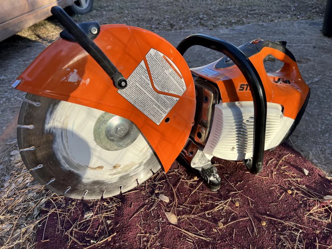 stihl concrete saw, 14” TS420 — photo 3 of 4