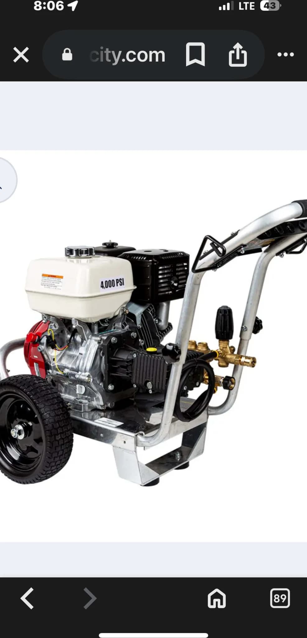 Honda 4400 PSI Pressure Washer with Electric Start — photo 2 of 3
