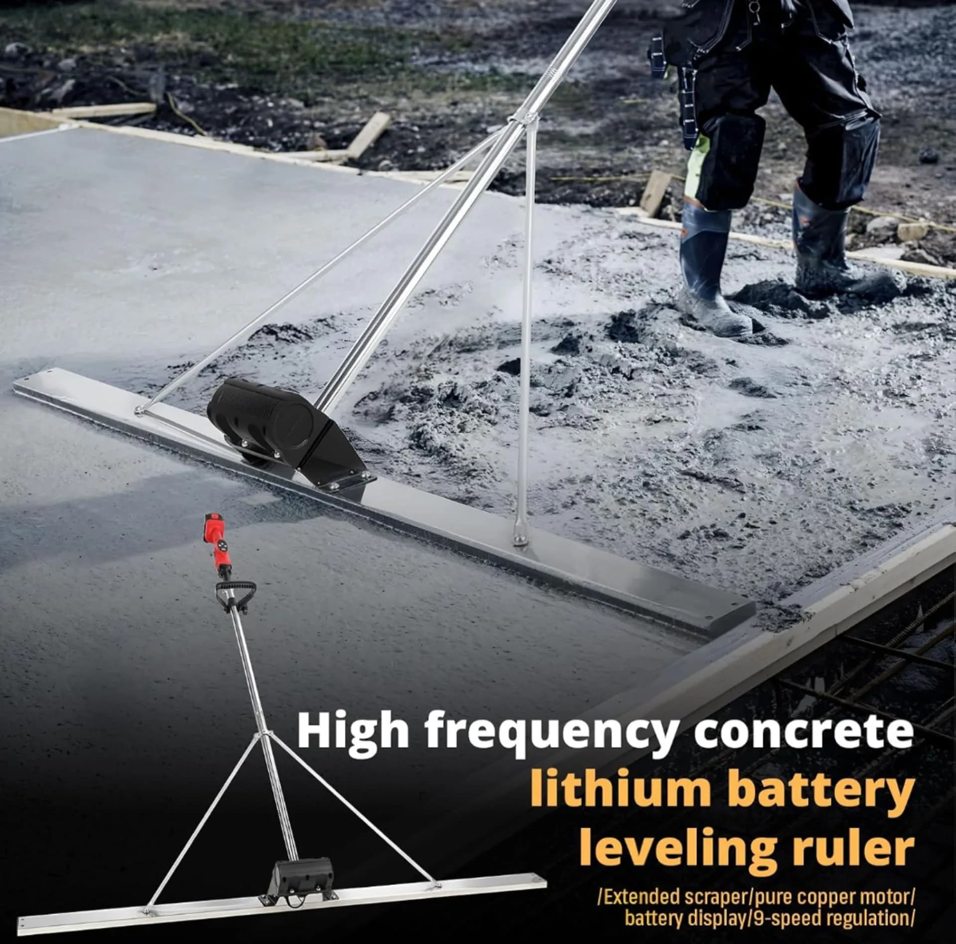Techimes Battery Powered Concrete Screed — photo 3 of 10