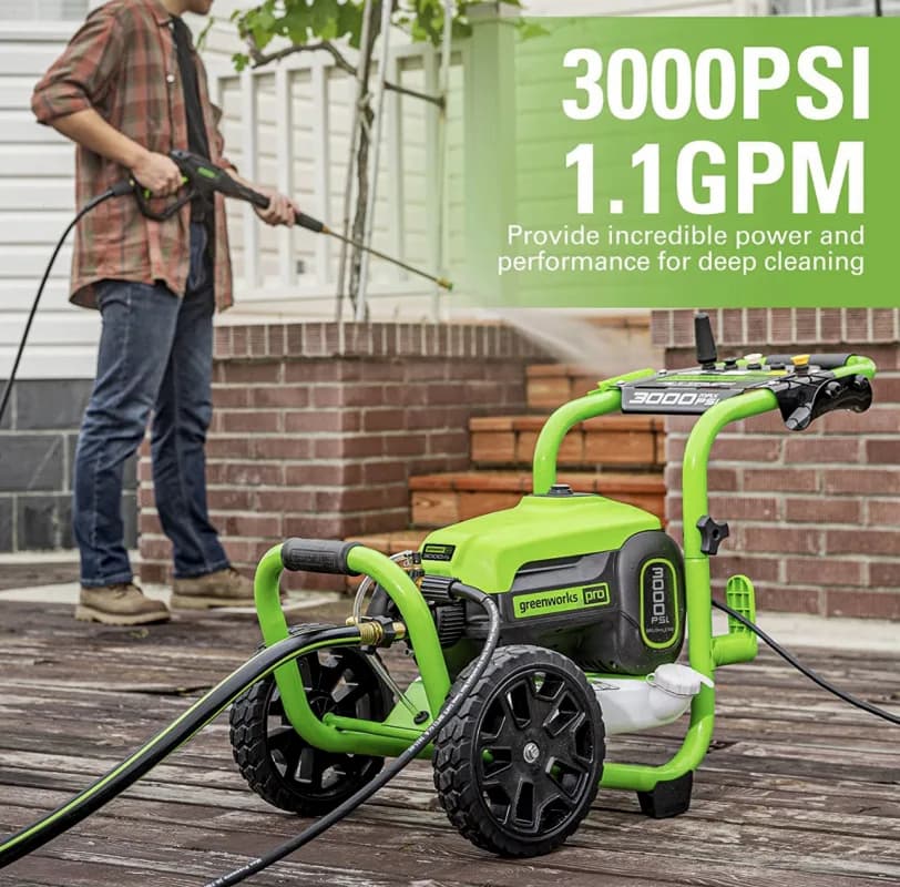 Greenworks Electric Pressure Washer 3000 PSI 1.1GPM — photo 2 of 3