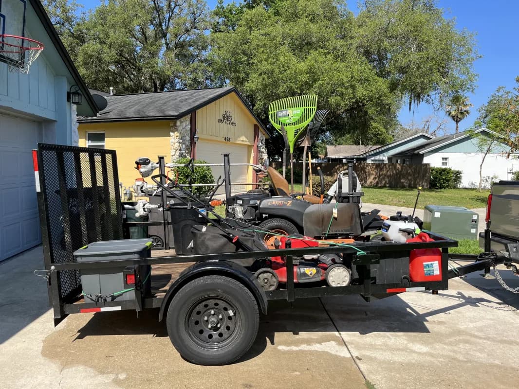 Landscape trailer fully loaded with equipment — photo 3 of 3