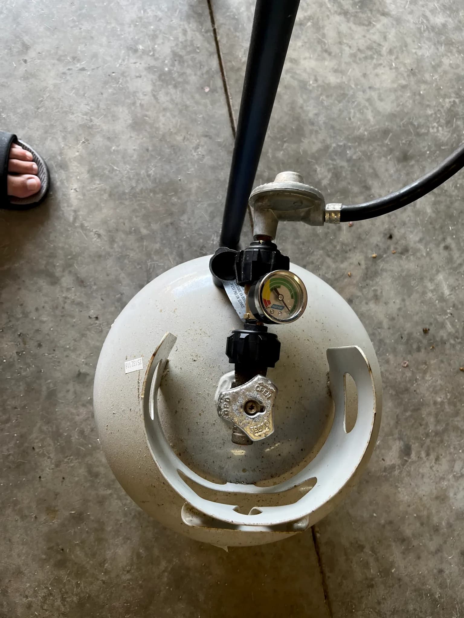 Two-Burner Camping Stove with Full Gas Tank and Gas Meter — photo 2 of 3