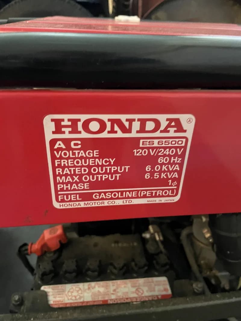 Honda Generator ES 6500