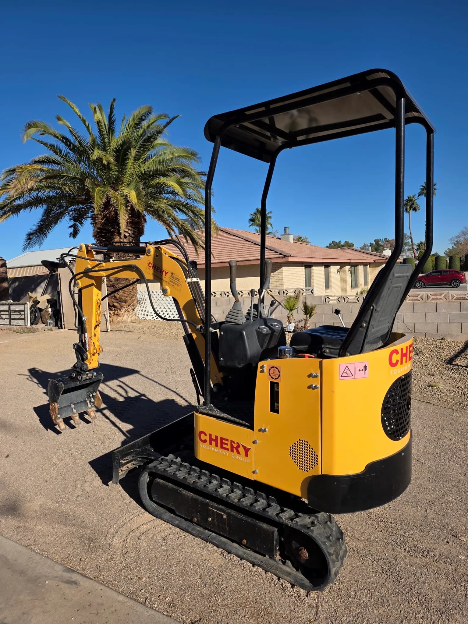 Mini Excavator with Attachments