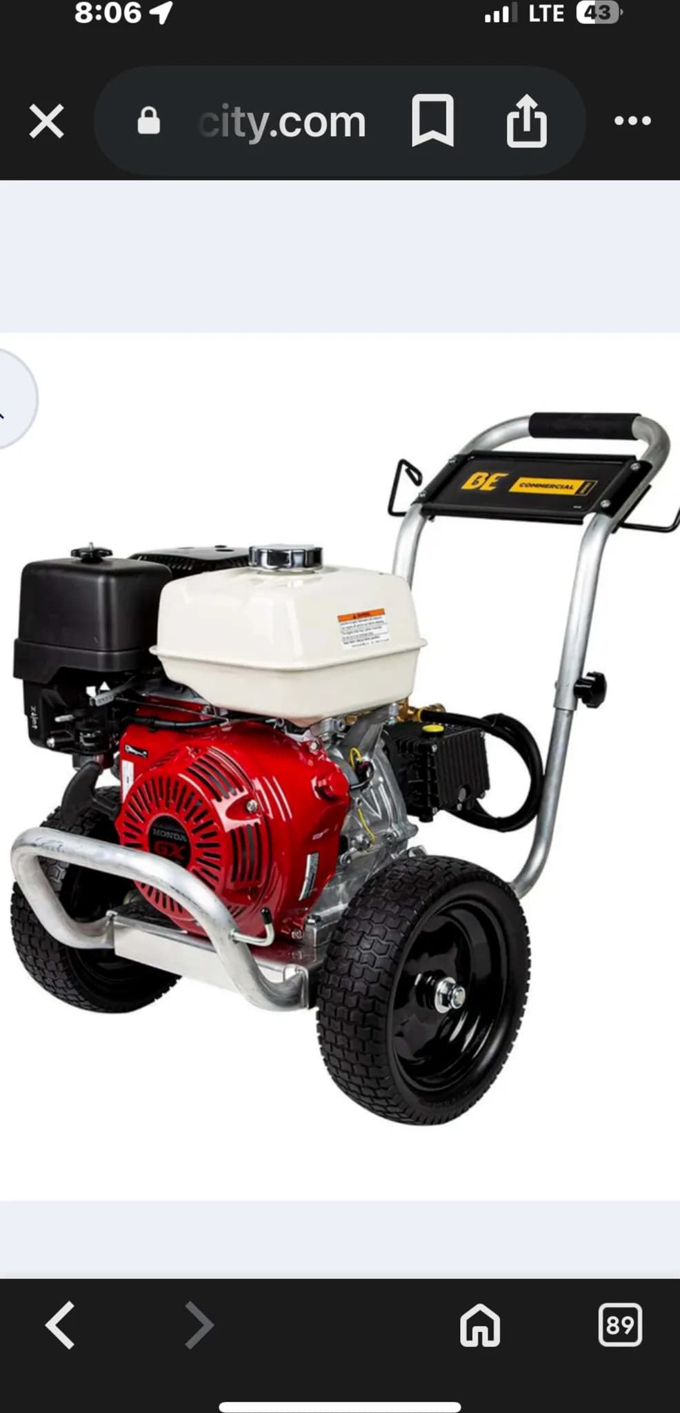 Honda 4400 PSI Pressure Washer with Electric Start