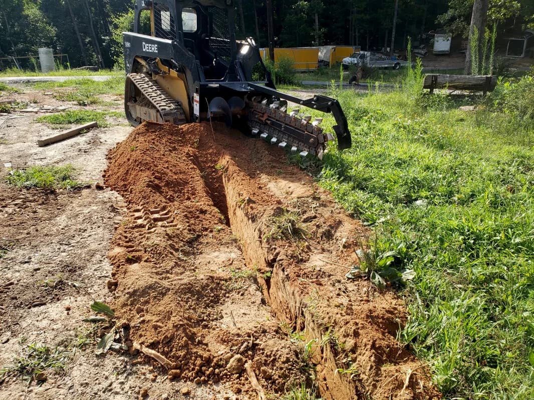 trencher skid steer attachment